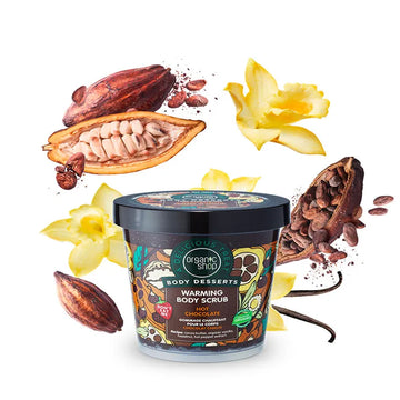 Συστατικά Organic Shop Warming Body Scrub Hot Chocolate με κακάο και βανίλια